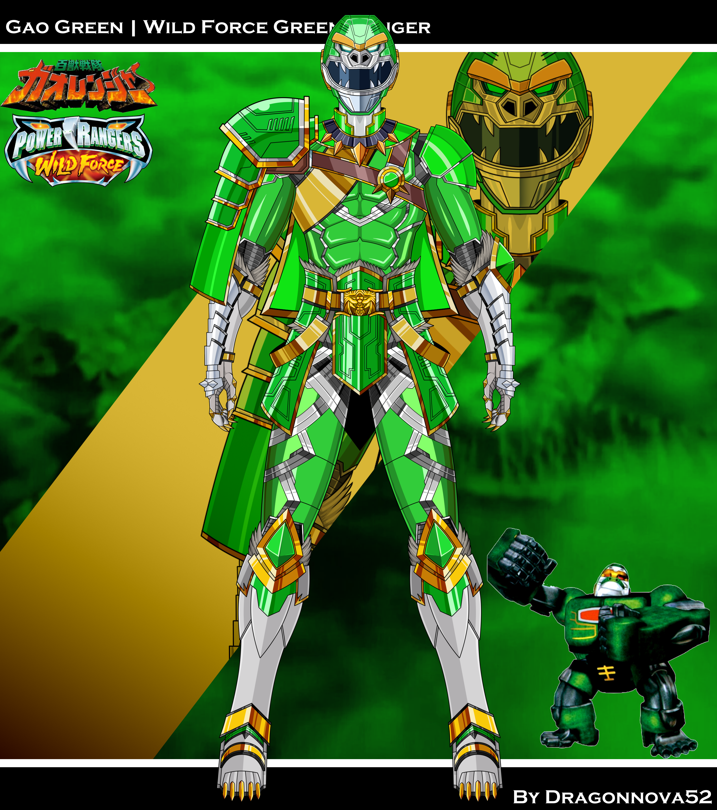Gao Green / WF Green Rangers by dragonnova52 on DeviantArt