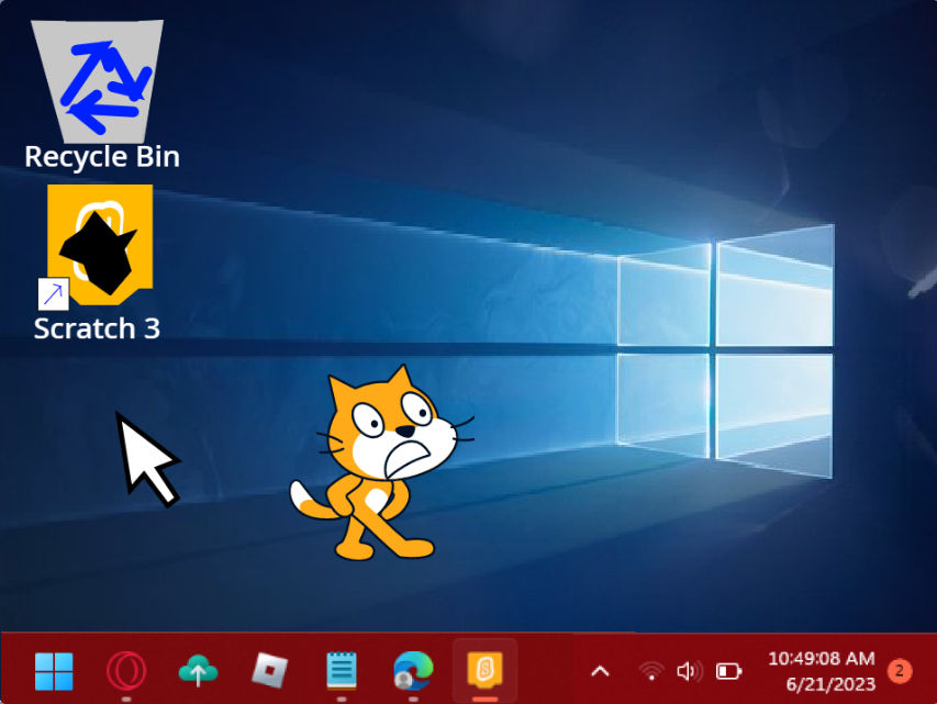 Scratch Cat on the Windows desktop! by fidgetsetc on DeviantArt