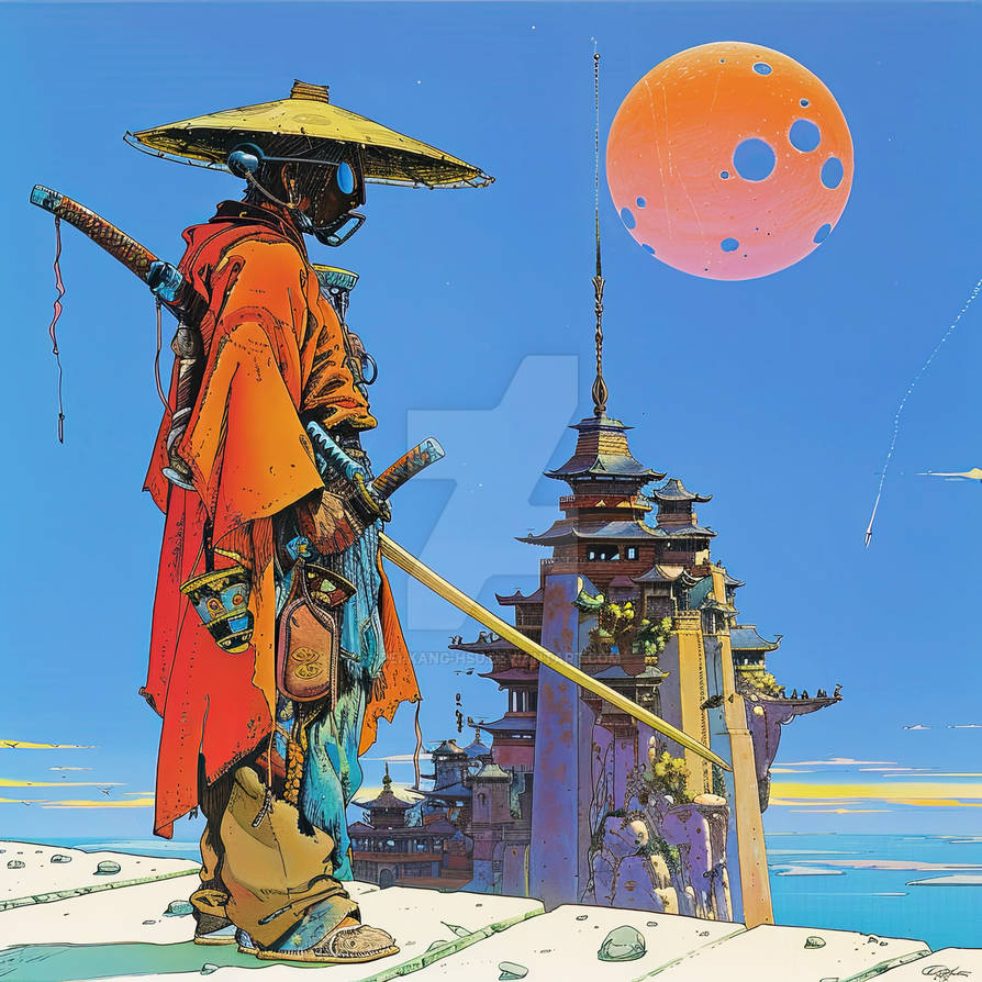 Samurai Under the Crimson Moon