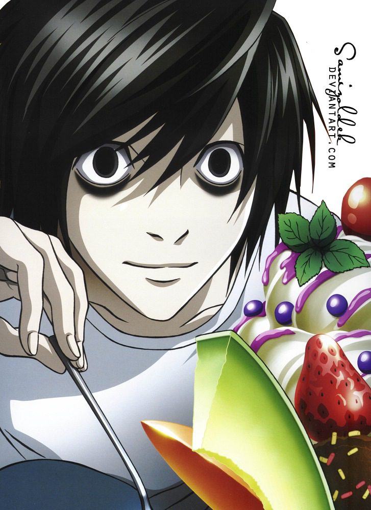 L (Death Note) render by samizoldek on DeviantArt