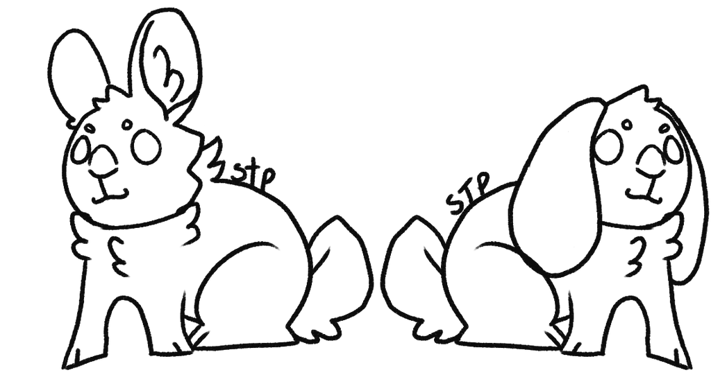 Character Base Stuffed Rabbit rabbit base (free) by statictelevisionpunk on DeviantArt