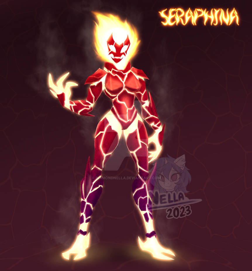 Pytonite Female Pyronite OC - Seraphina by DiamondNella on DeviantArt