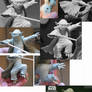 Yoda vs Dooku statue-yoda