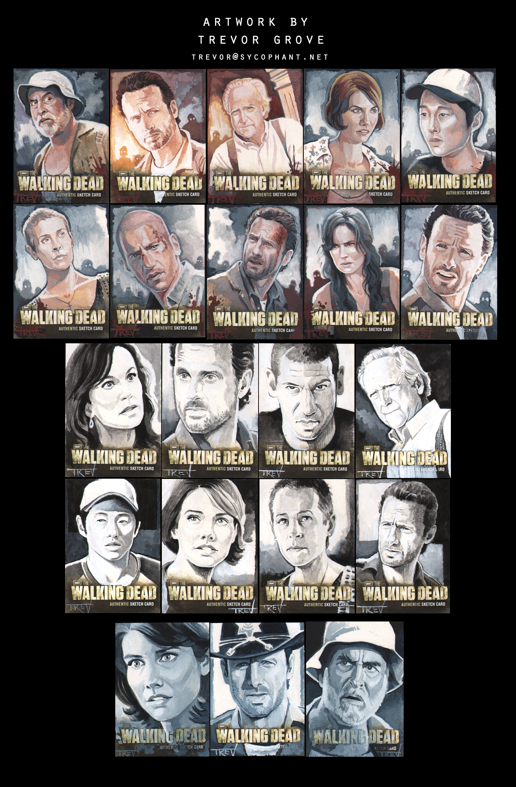 WALKING DEAD Sketch Cards