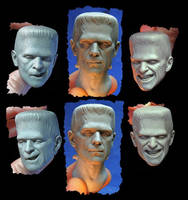 NECA Frankenstein Headsculpts