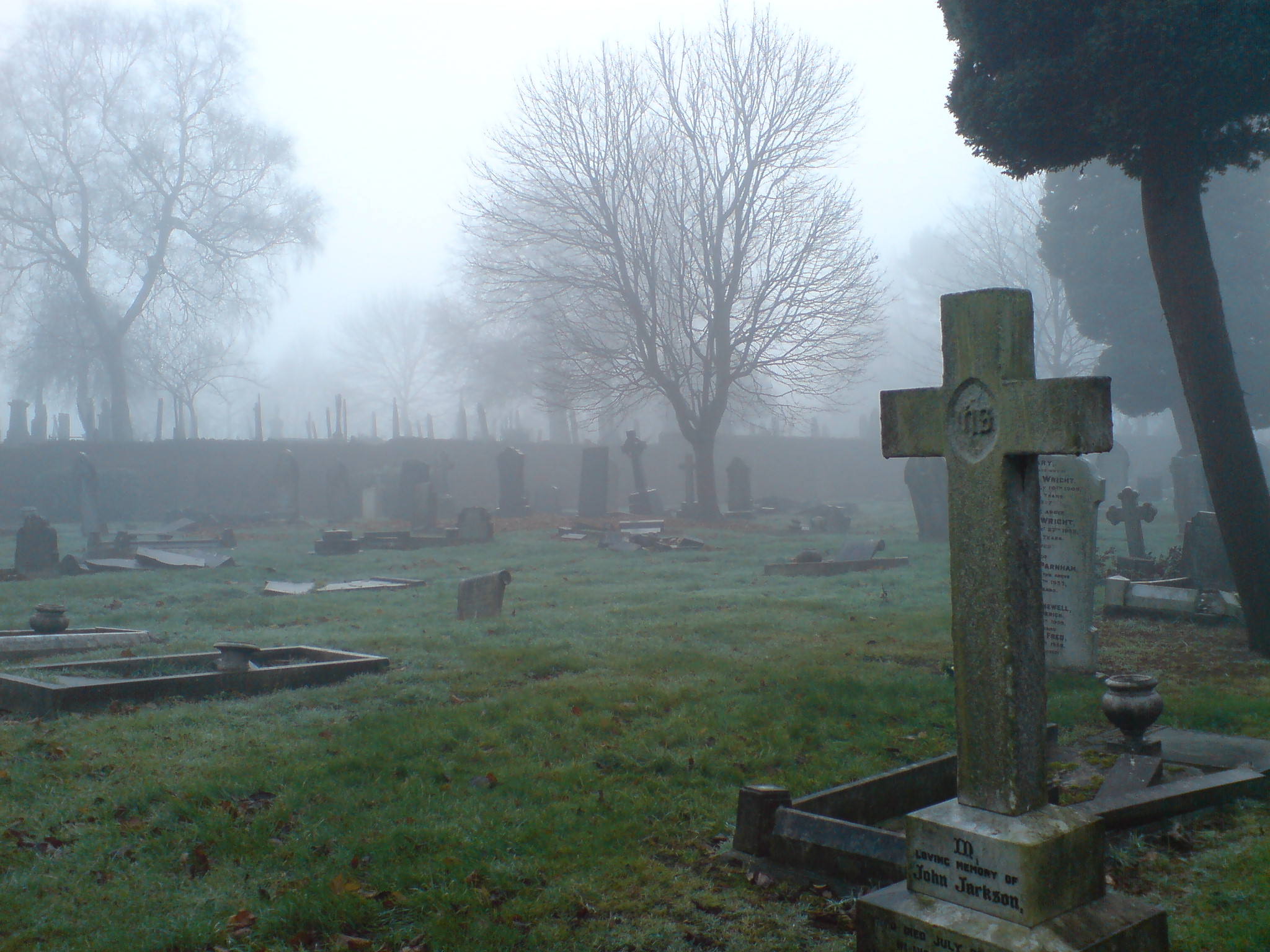 Foggy at the cemetery 46