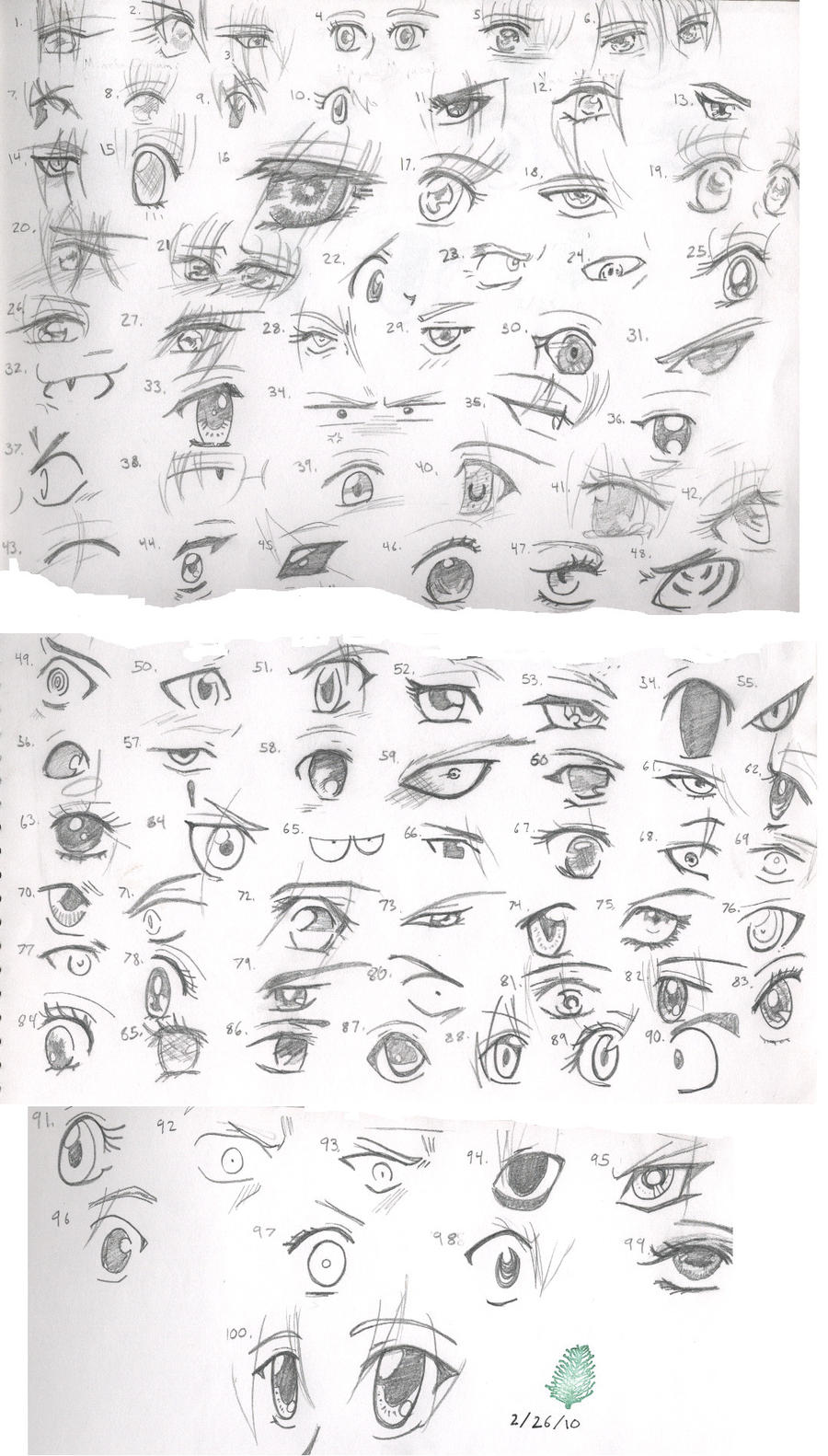 100 Manga eye challenge