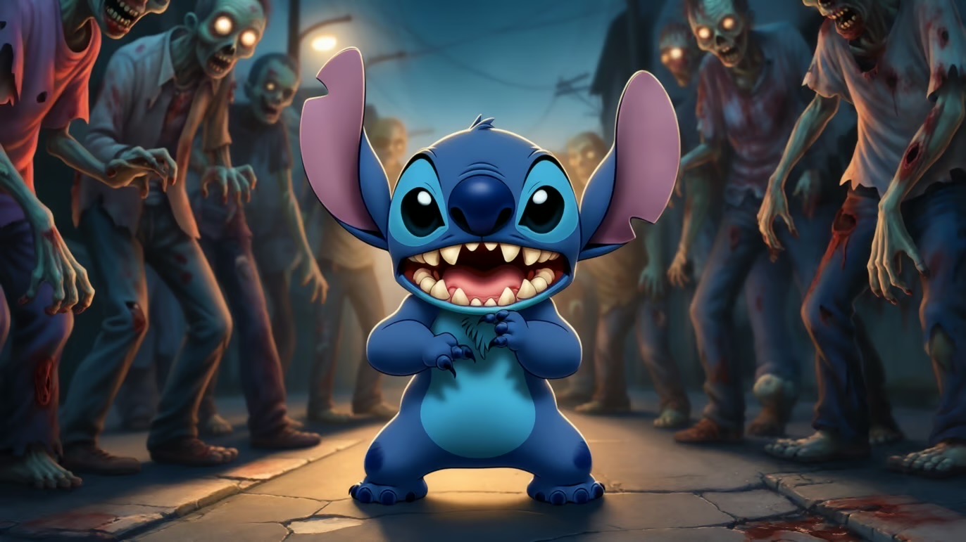 Deviantart Stitched Stitch Being Surrounded By Zombies by JustBeStill on DeviantArt