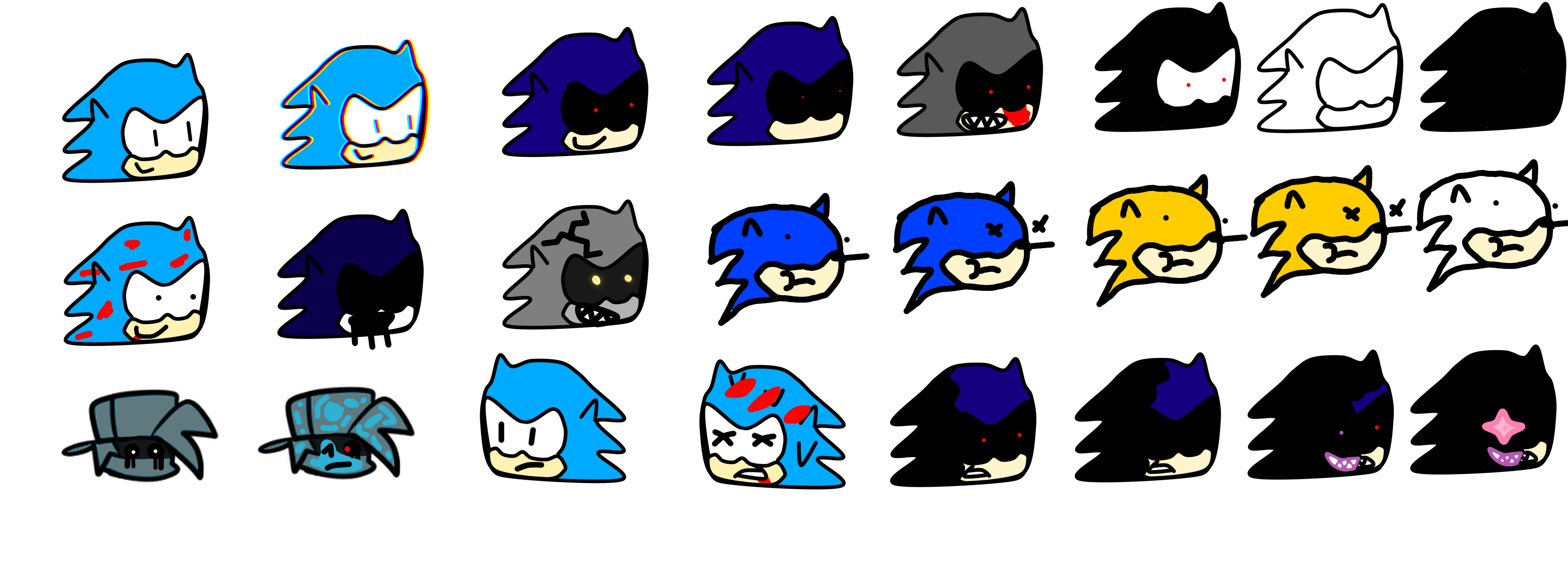 FNF Sonic.EXE Icon Spritesheet by AsteroidGuy on DeviantArt