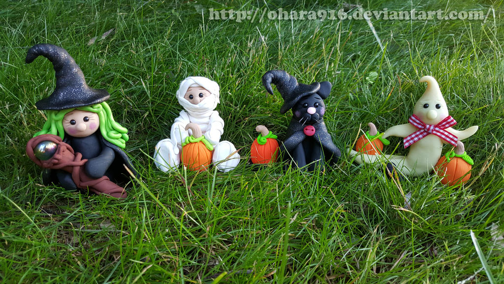 Polymer Clay Halloween Pieces: Sold