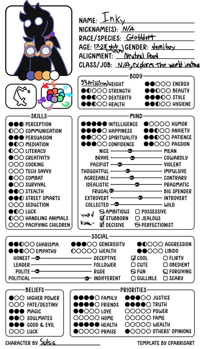 Inky Character template by Solsis-Zero-One on DeviantArt