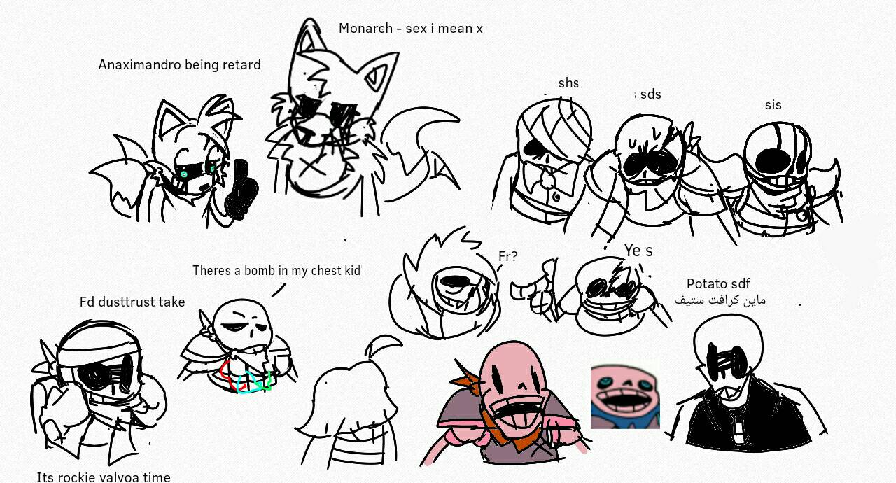 Very ugly doodles of uhh shit
