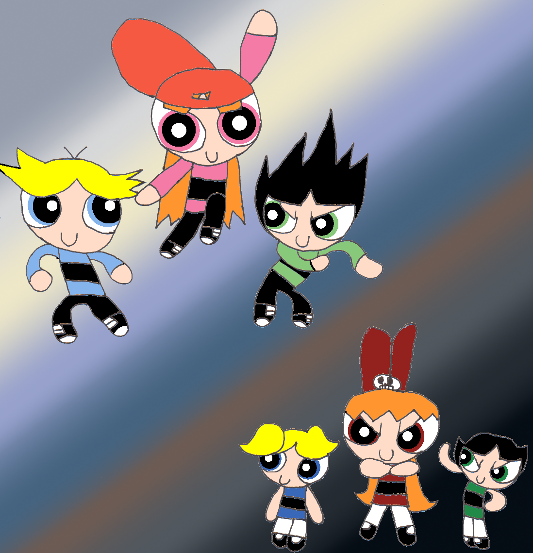 Powerpuff Boys and Rowdyruff Girls by RCBlazer on DeviantArt