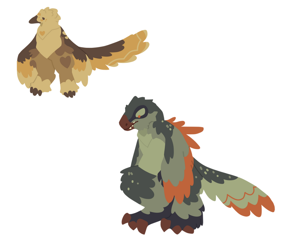 Raptor Duo (CLOSED) by Bee-tle on DeviantArt