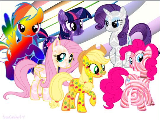 Mane Six: Super Style Background :D