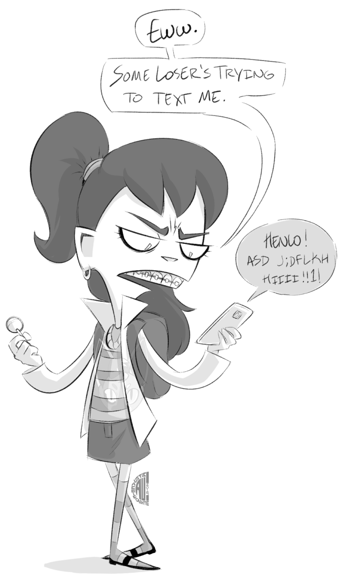 Deviantart Red Texting .:Commission:. Stop Texting Me by TheCau on DeviantArt