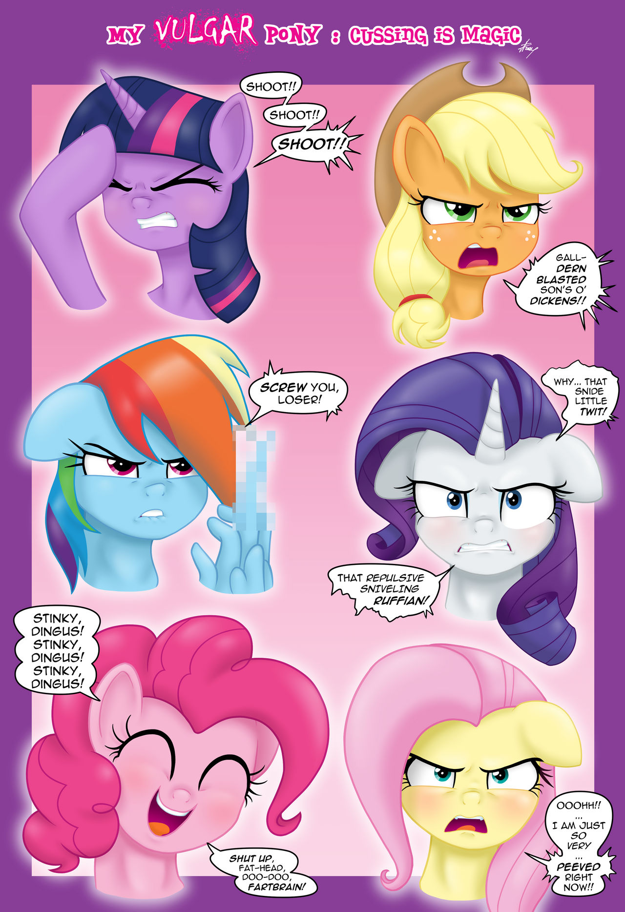 My Vulger Pony: Cussing is Magic ('PG' Version)