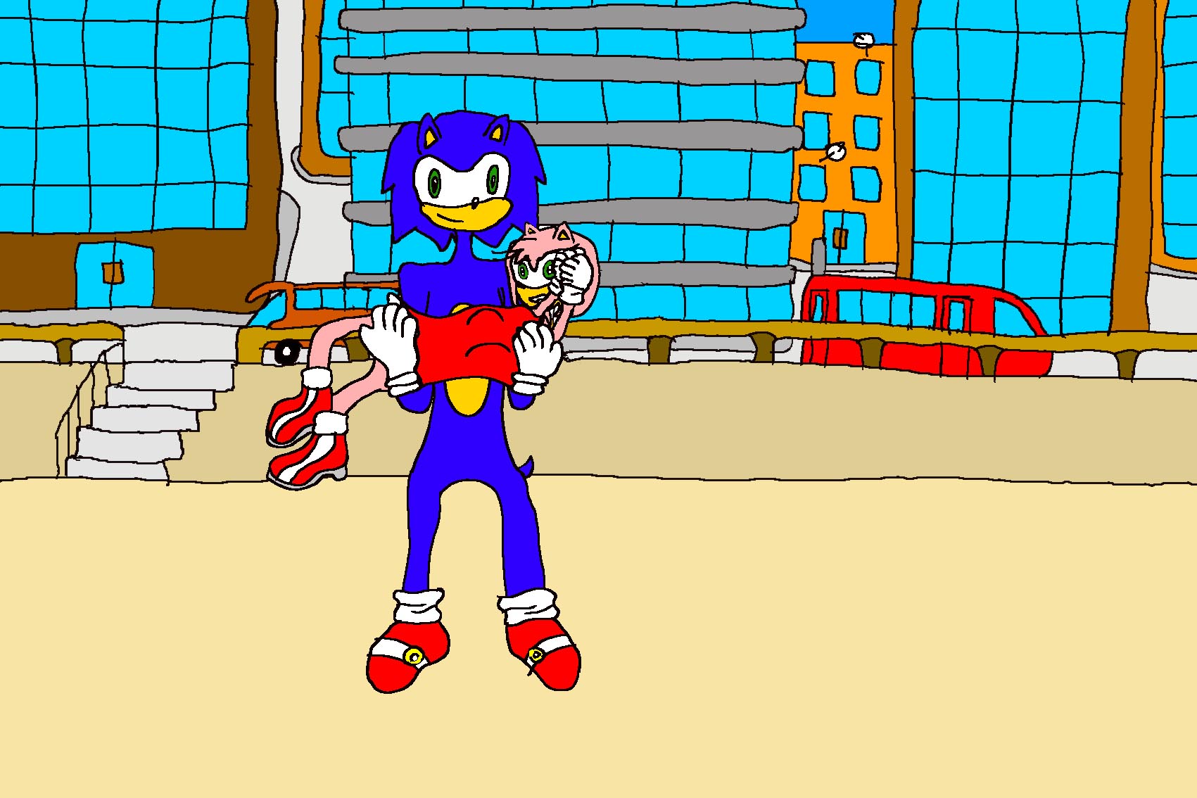 Sonic y Amy by VirtualSonic1731 on DeviantArt Sonic y Amy by VirtualSonic1731 on DeviantArt