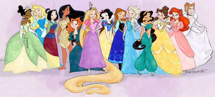 Disney Princess Color Work