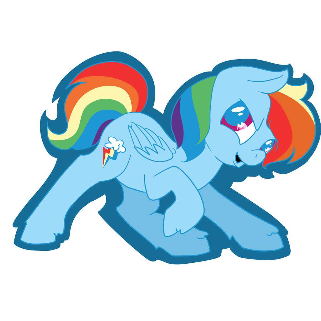 Raainbowdash Sticker Rainbow dash sticker by Natural-Melody on DeviantArt
