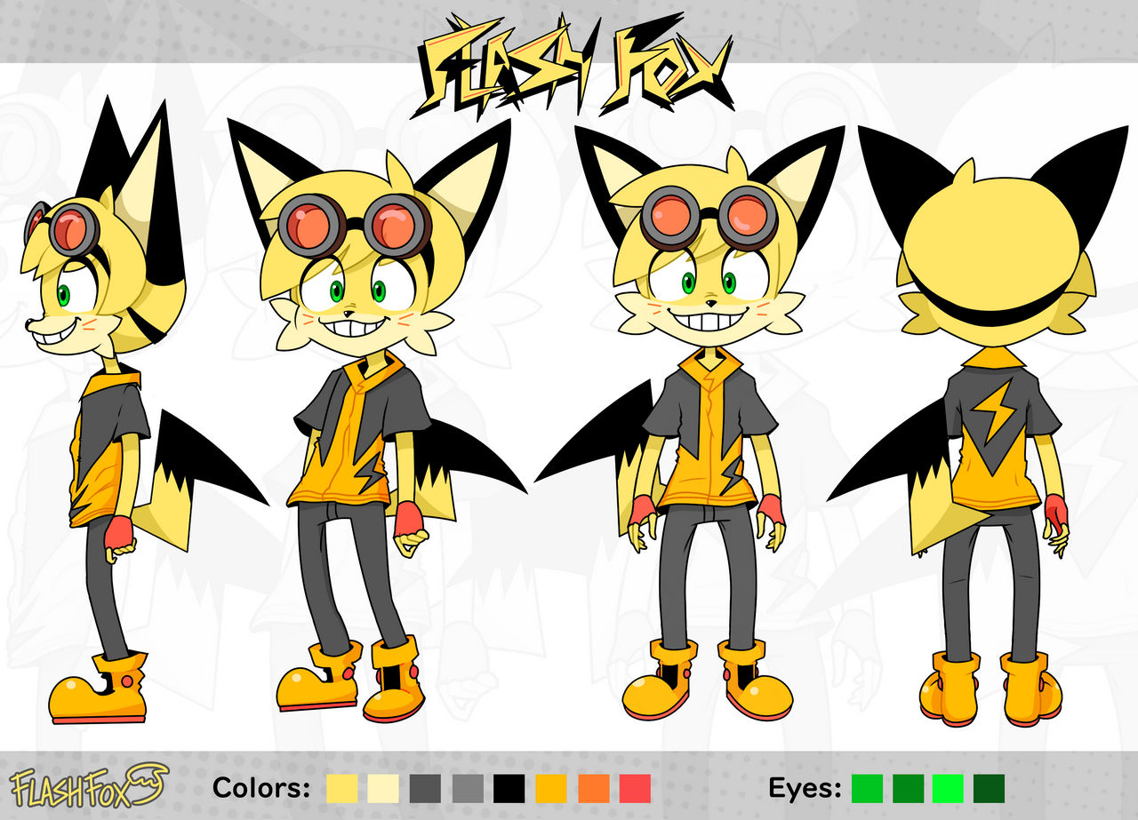 Flash The Fox Reference Sheet by FlashFox24 on DeviantArt