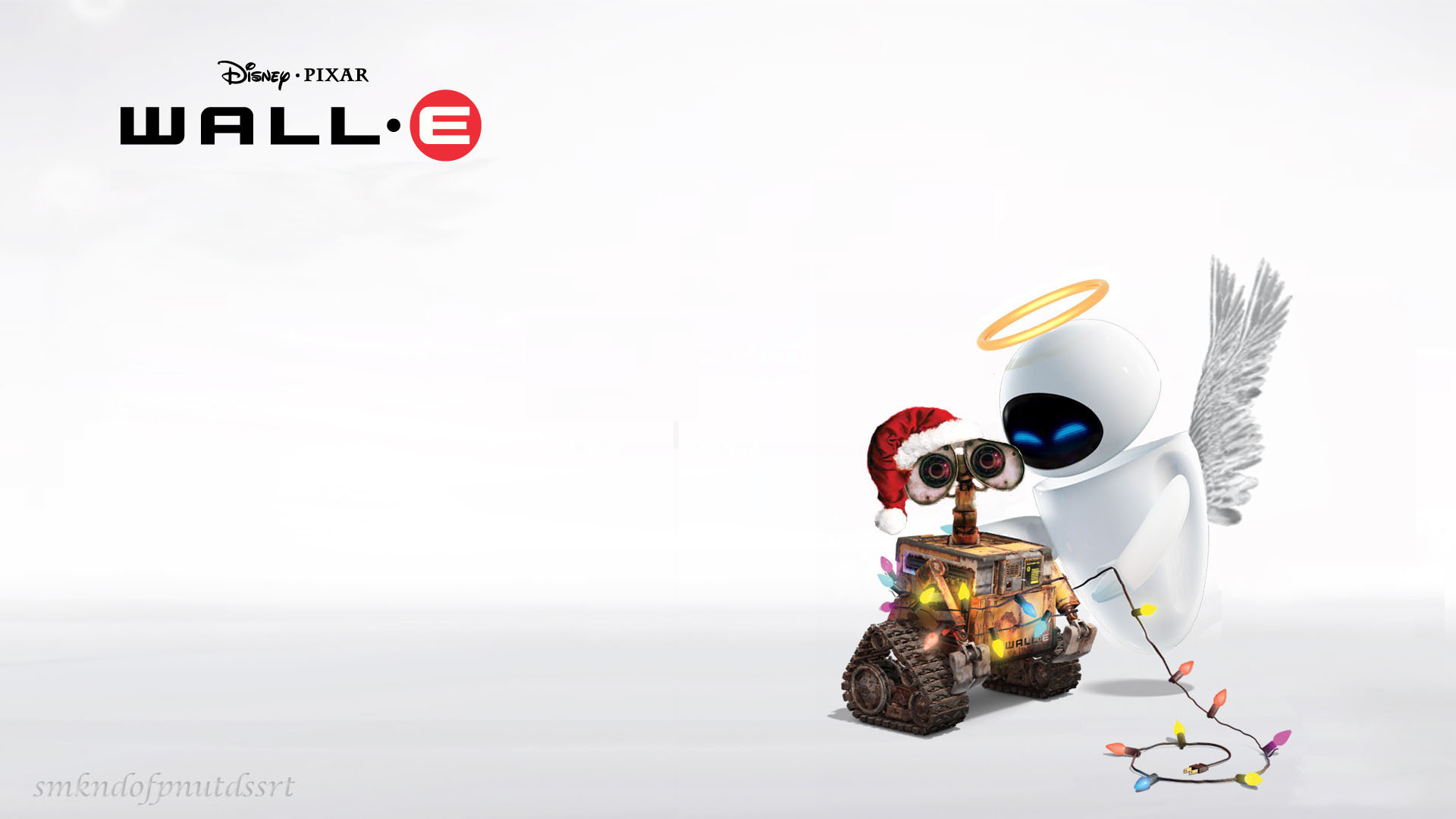 WALL-E Christmas Wallpaper by smkndofpnutdssrt
