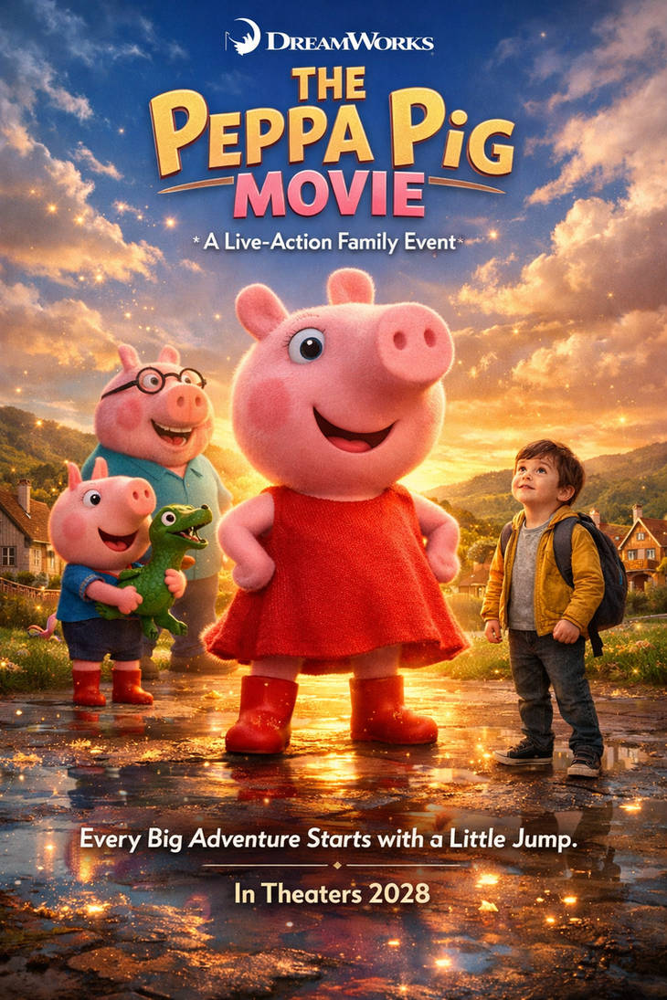 Dreamworks The Peppa Pig Movie 2028 Movie Poster By ScienceKidJames dreamworks-the-peppa-pig-movie-2028-movie-poster-by-sciencekidjames