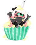 Candy Floss Cupcake by Grim-Creeper