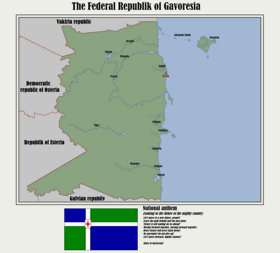 Map of Gavoresia (political map)