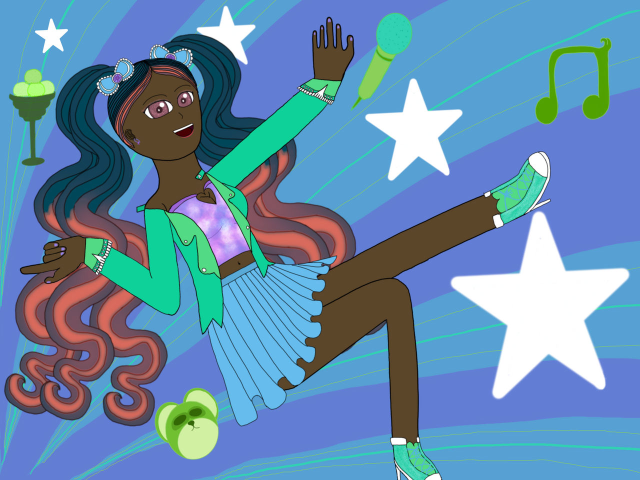 Pastel Rocker: Energetic Vocalist by MsDreamMaker on DeviantArt