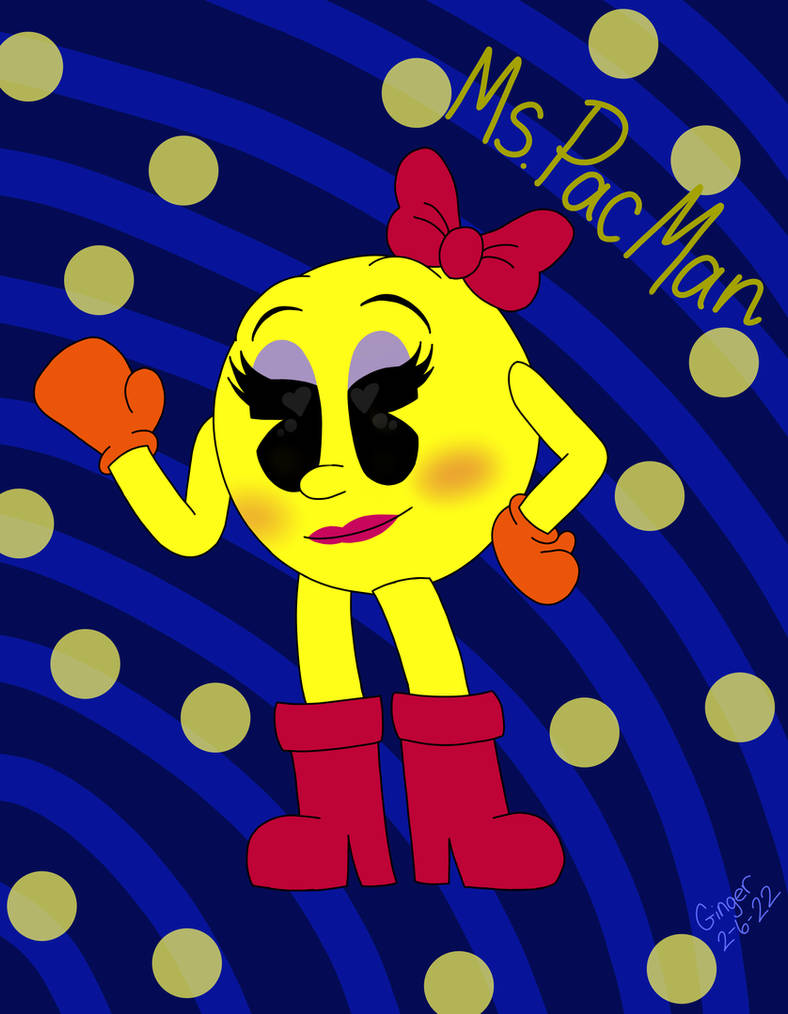 Ms. Pac-Man by GingerRoseArchieves on DeviantArt