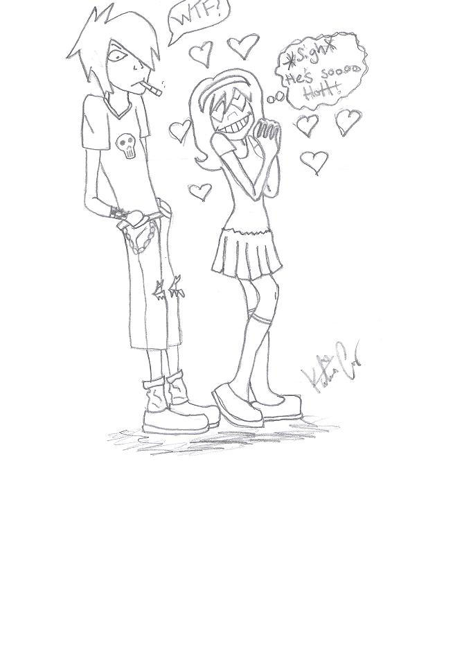 Silly Lil Preppy Girl Emo Guy By Ravetasticxxzombie On Deviantart