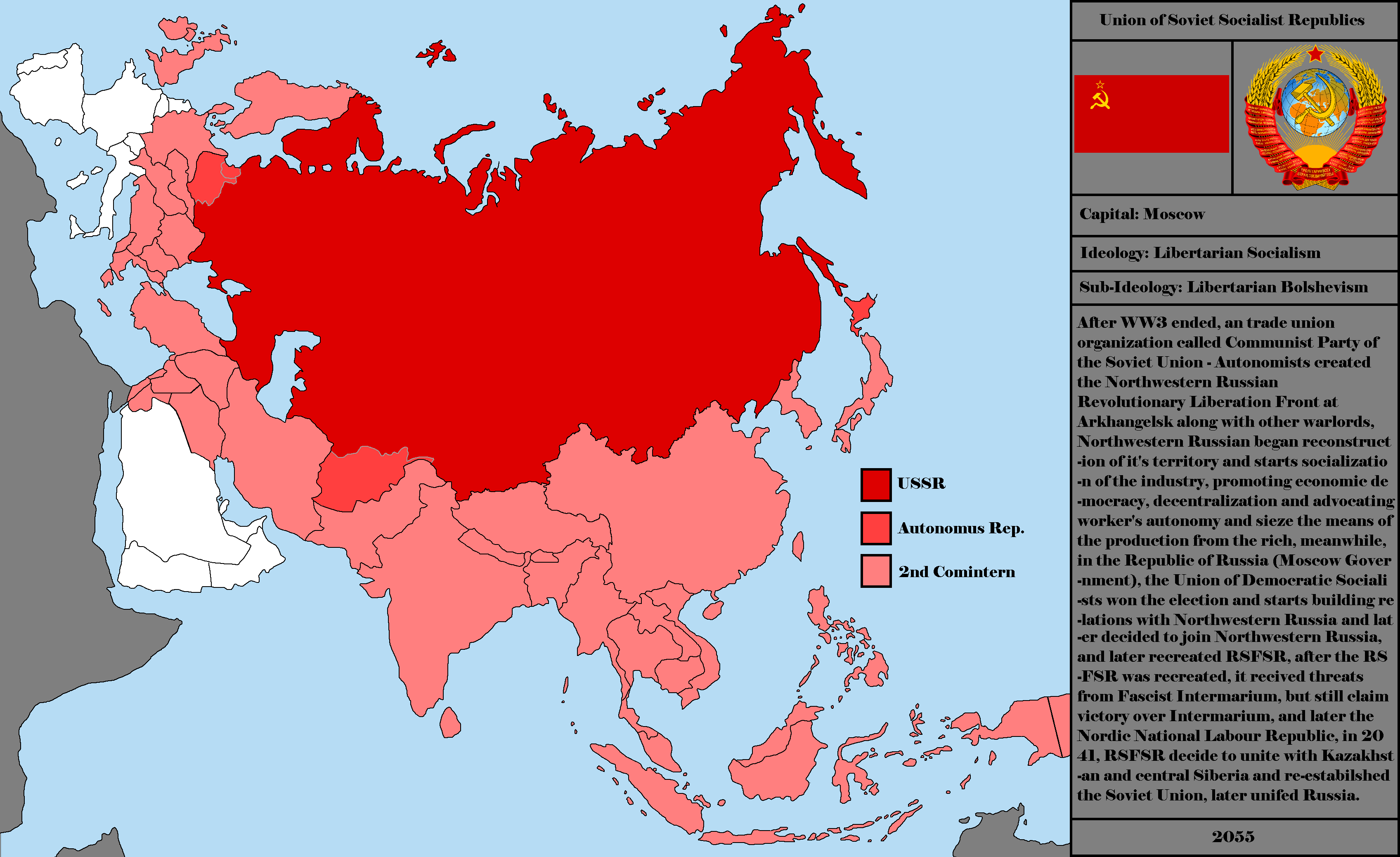 Ussr Map Clean Map of USSR (Red Liberation) by jcjewbcjkwc on DeviantArt