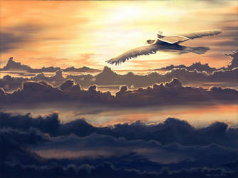Above The Clouds - digital painting