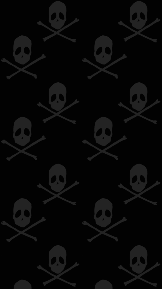 Skull Pattern Dark Wallpaper (for Iphone 5)