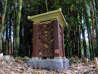 shrine in a bamboo grove