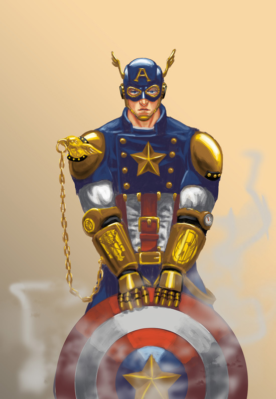 Steampunk Captain America Version 2