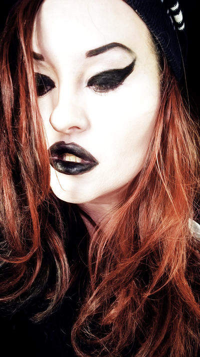 gothic girl -alternative makeup look by L-A-Addams-Art on DeviantArt