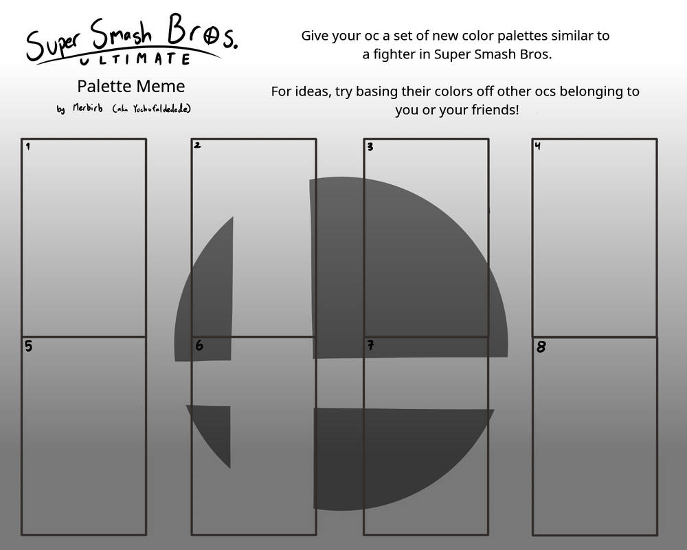 Super Smash Bros Palette Meme (template) by TheRealMerbirb on DeviantArt