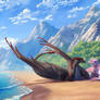 Romance by the ocean