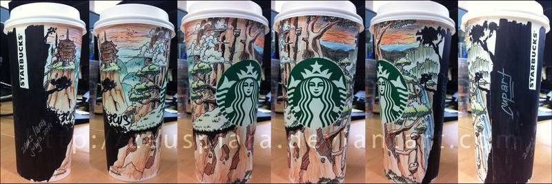 Starbucks Cup Art (Temple Falls)