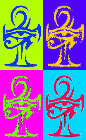 Egyptian Ankh Pop Art