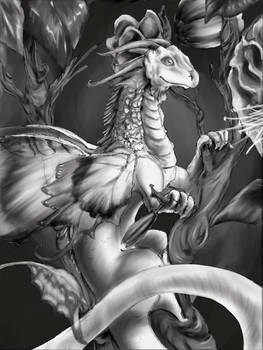 Grayscale Faerie Dragon