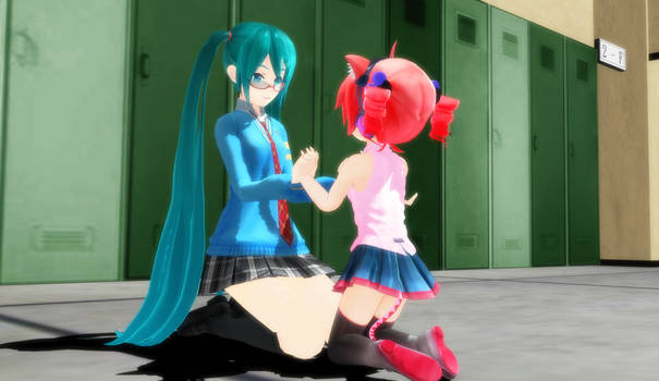 [MMD] Miku and Little Teto- I'll see you later!
