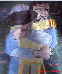 Clementine and lee: hug