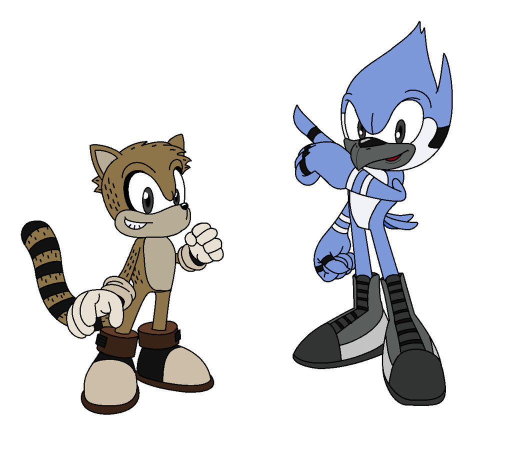 Rigby the Raccoon and Mordecai the Blue Jay by beyblade-master99 on