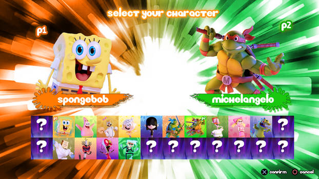 Nickelodeon All-Star Brawl Char Select concept