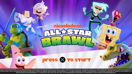 Nickelodeon All-Star Brawl title screen concept