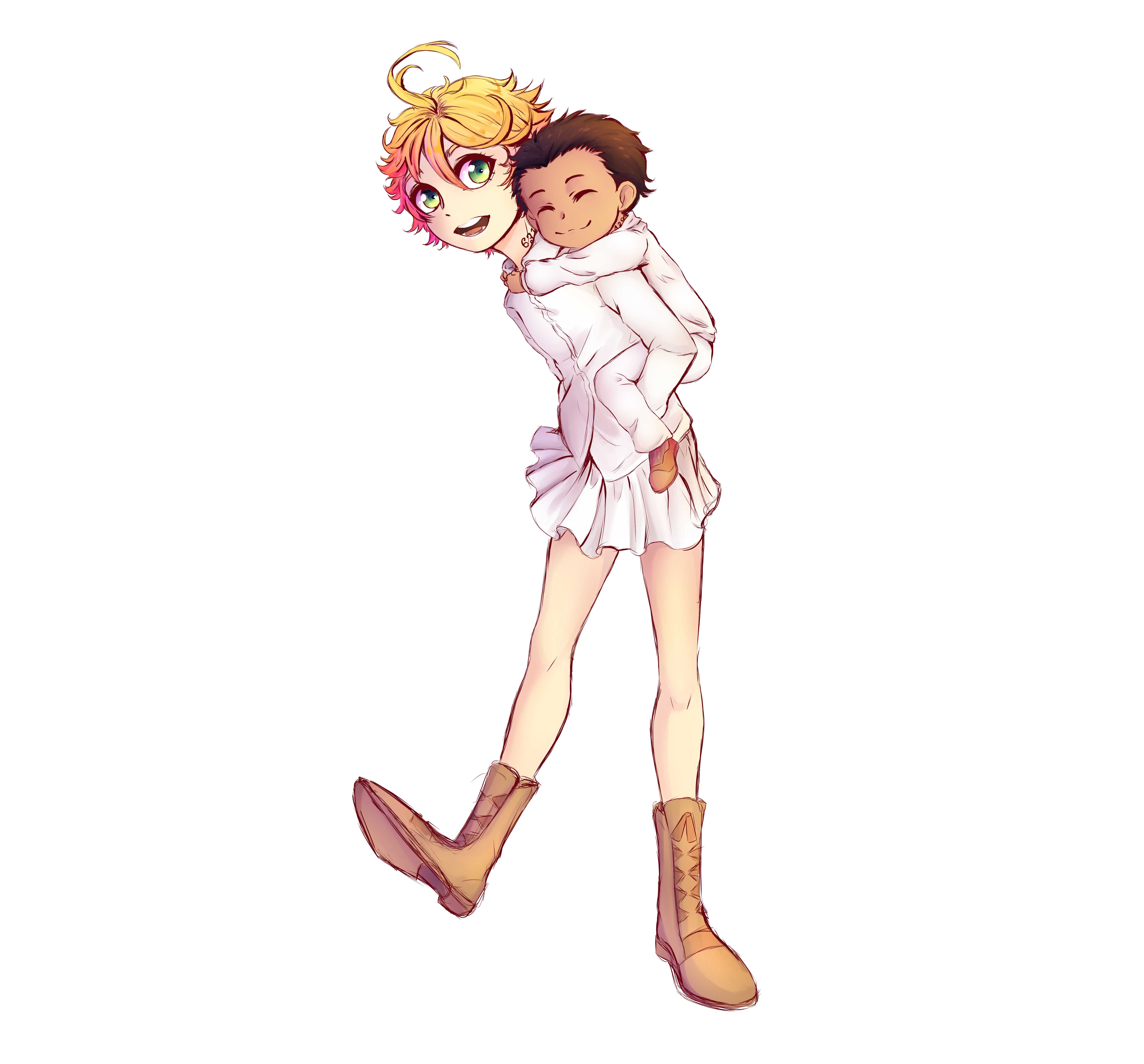 Emma y norman The promised neverland by ExCharlie on DeviantArt