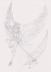 Steampunk Angel Sketch